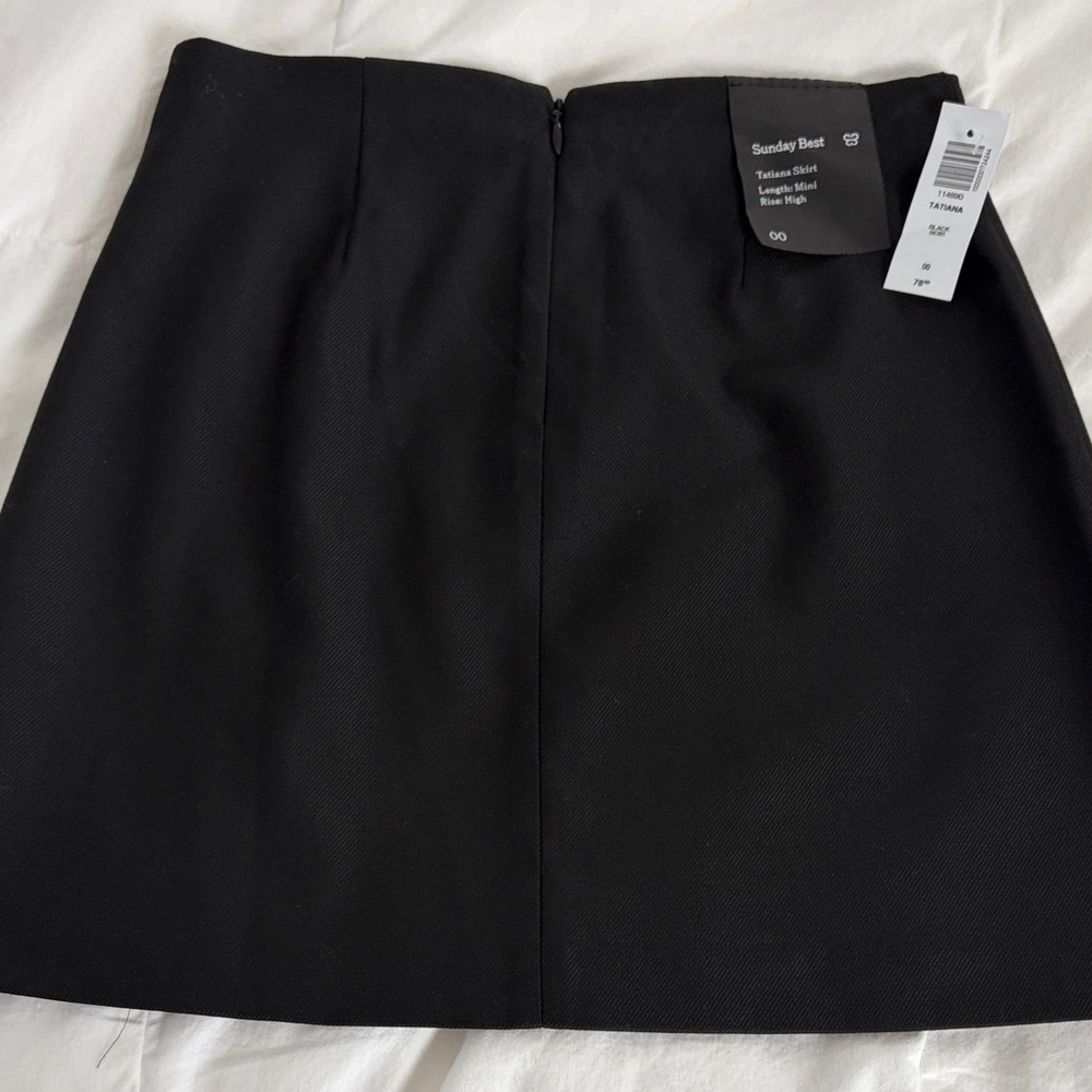 Aritzia Sunday Best Black A-Line Mini Skirt